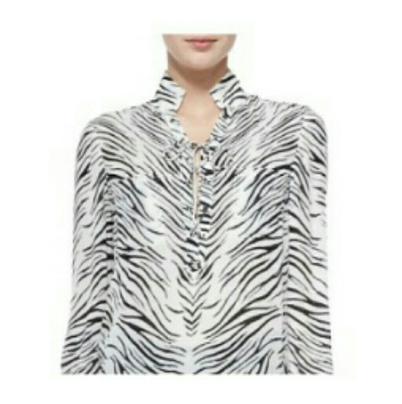 Haute Hippie Zebra silk blouse - Picture 2 of 4