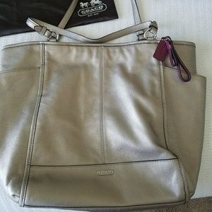 Authentic Metallic Coach Bag