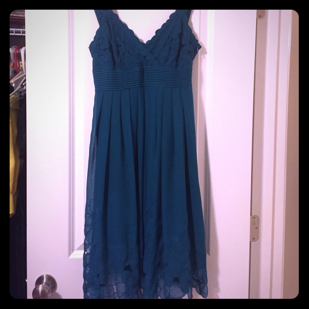 Antonio Melani Teal flower cut out dress