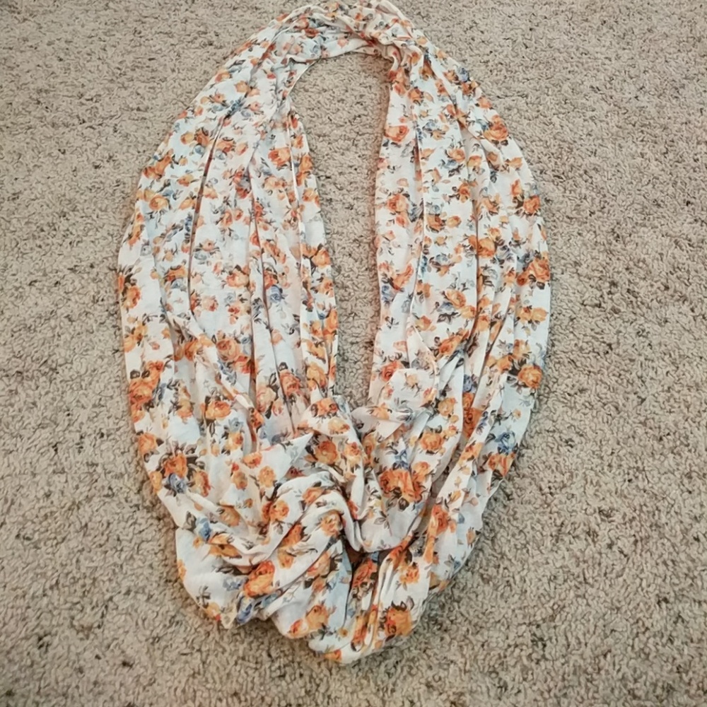 Floral infinity scarf