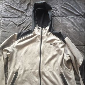 Nike Therma-Fit zip up hoodie black and grey