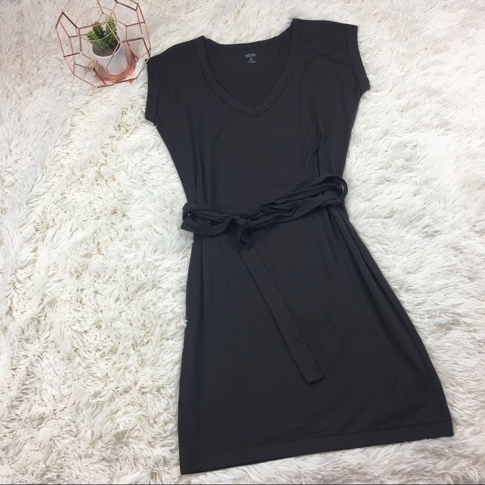 NWOT Icebreaker Brown Merino Wool Dress With Belt