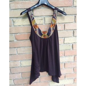 Boho Tank Top with embroidery
