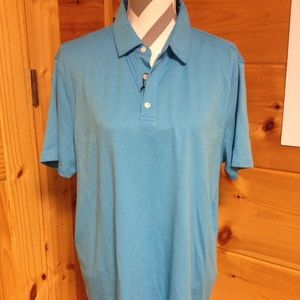 [Apt 9] blue polo shirt modern fit large new tags