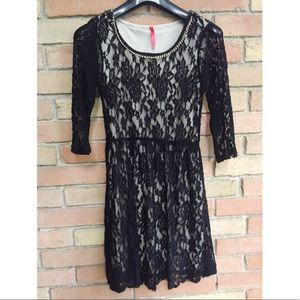 Black lace dress