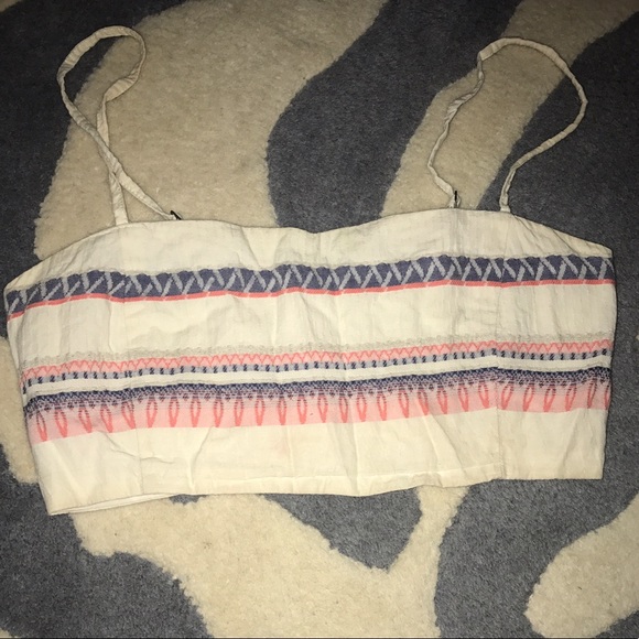 Tops - Cream Pattern Bralette