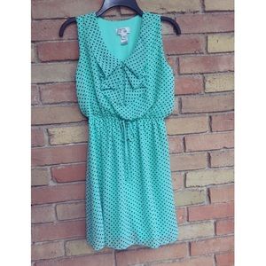 Mint Polka Dot mini dress