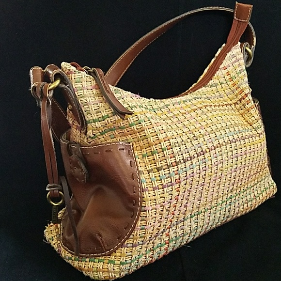 Fossil Handbags - Fossil Straw Leather bag