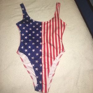 American Apparel American flag one piece swimsuit