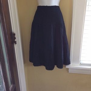 Prada cotton pleated skirt. A line, below knee