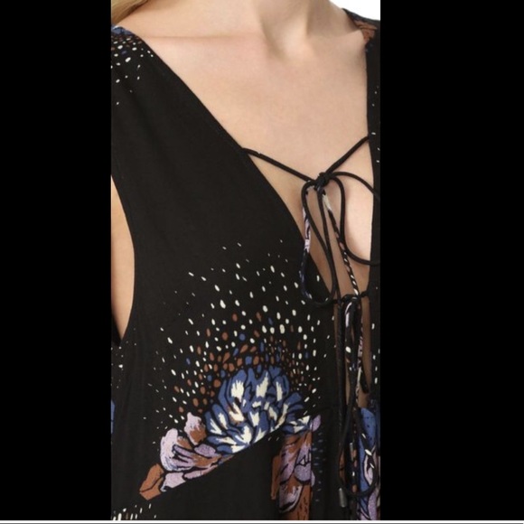 Free People black Babydoll Swing Mini Dress S - Picture 4 of 5