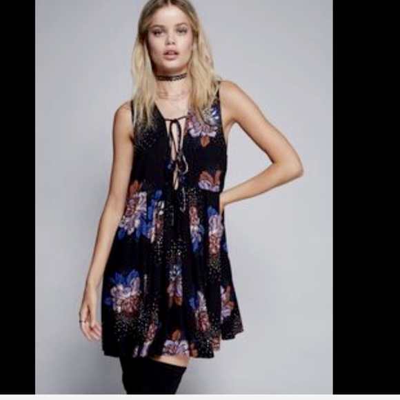 Free People black Babydoll Swing Mini Dress S - Picture 5 of 5
