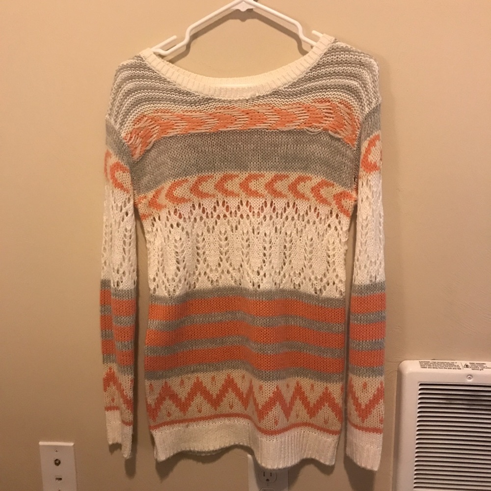 Knit colorful sweater