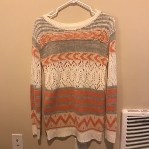 Knit colorful sweater