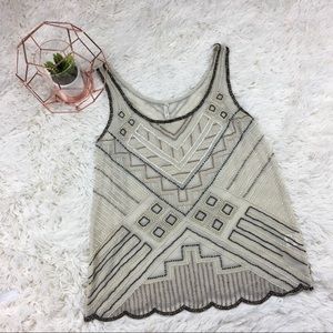 ✨Beautiful✨ Willow & Clay Beaded Tank