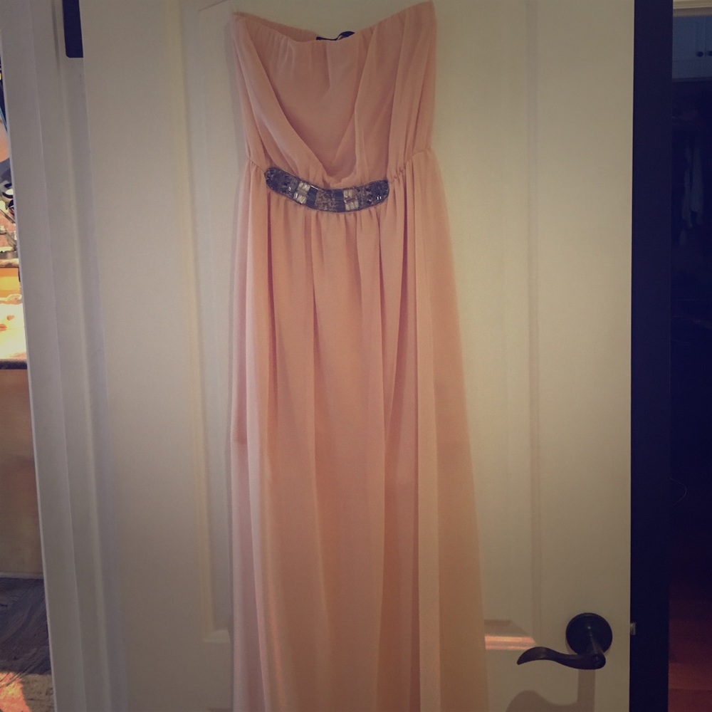 Blush tube top dress