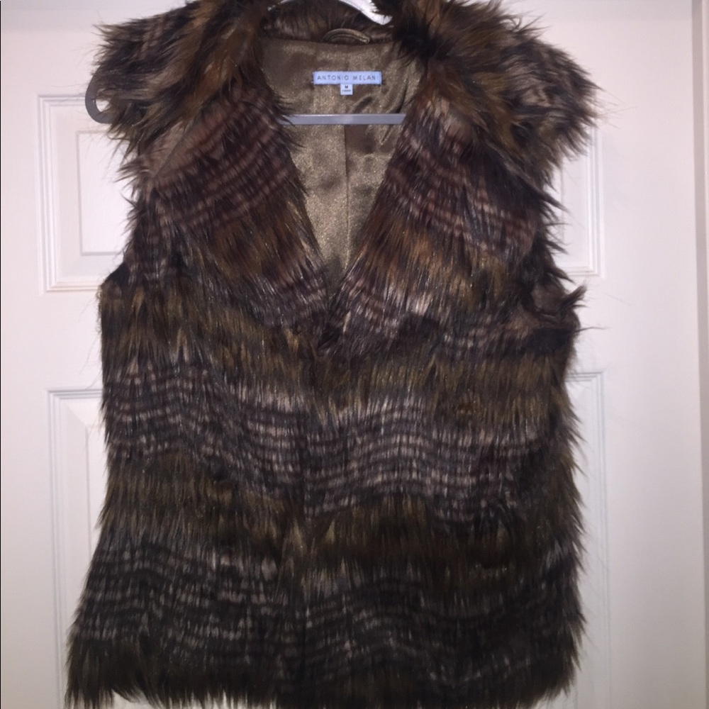 Antonio Melani Faux Fur Vest size M