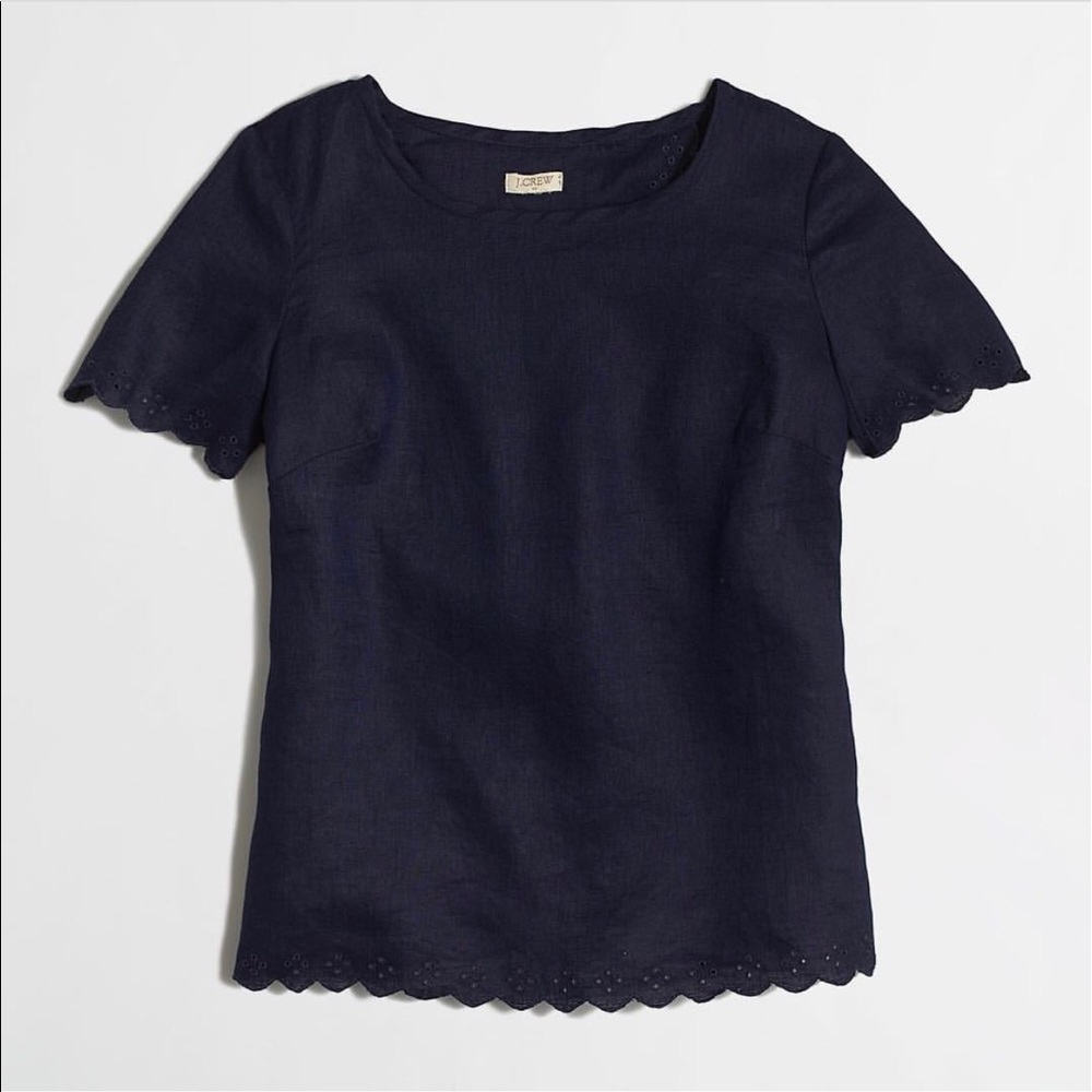 J. Crew Factory Linen open back Top