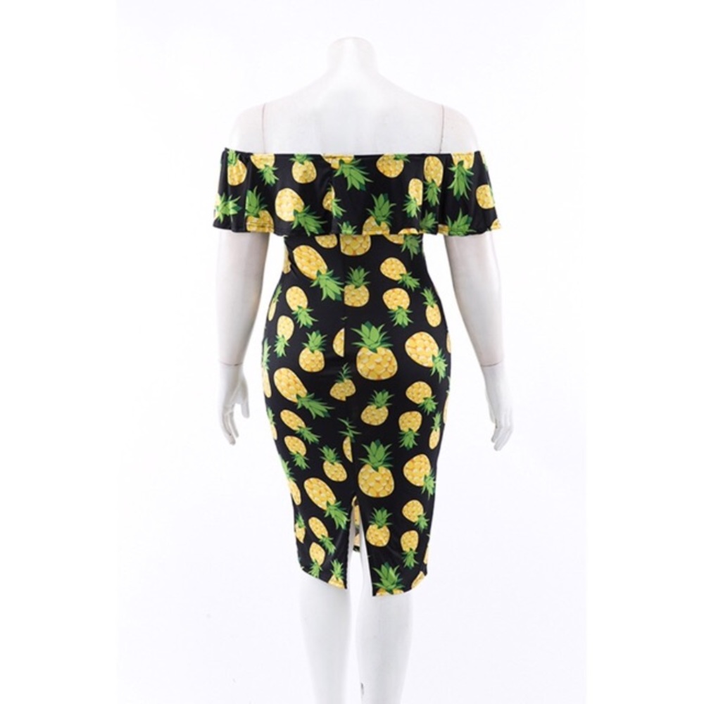 Last one! Off shoulder midi dress🍍size 2X - Picture 3 of 3