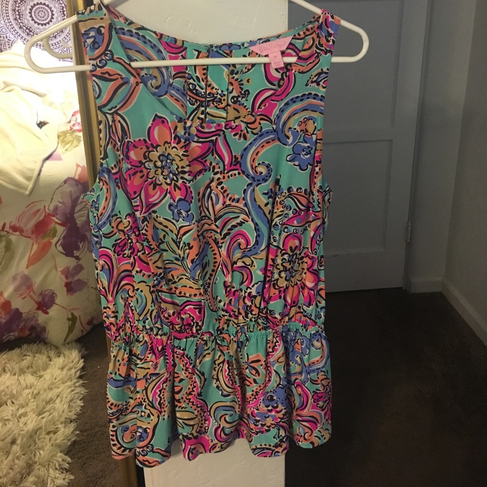 Lilly Pulitzer Dune Top-Aqua Bait and Switch