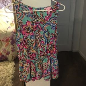 Lilly Pulitzer Dune Top-Aqua Bait and Switch