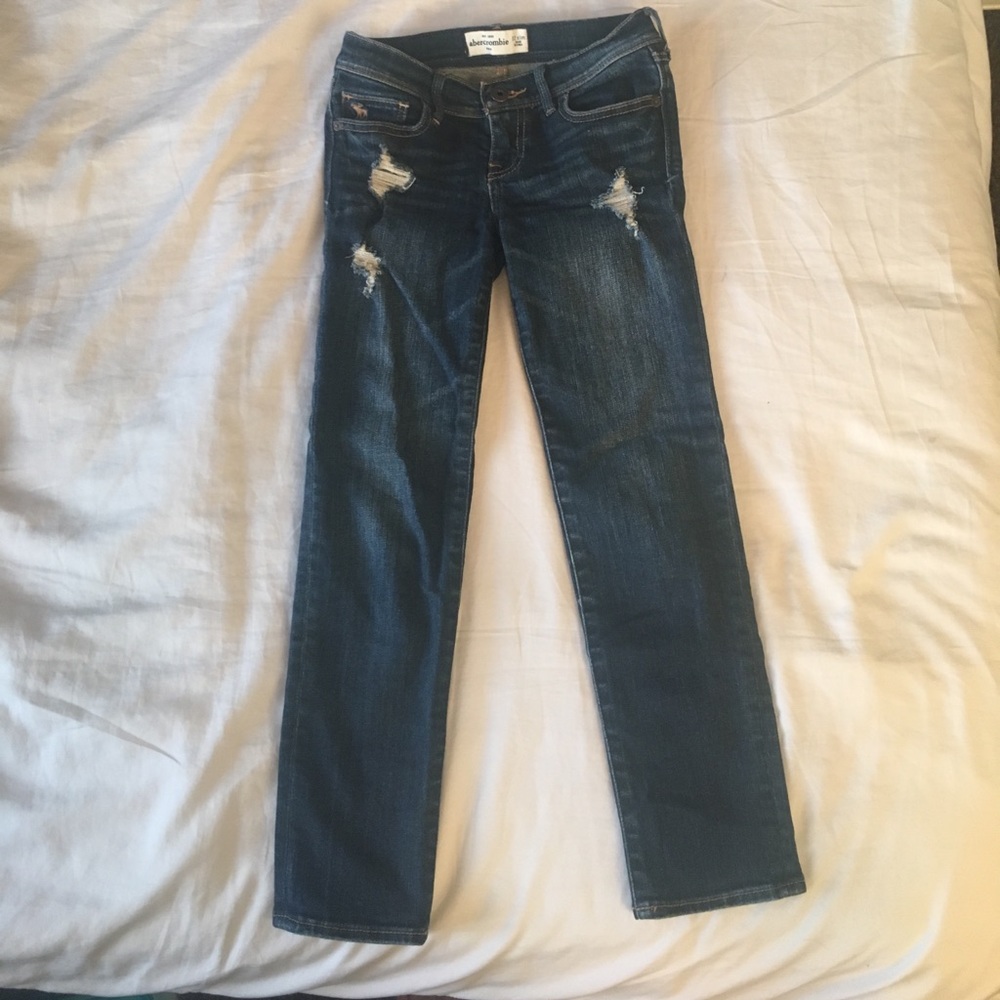 Abercrombie kids ripped jeans