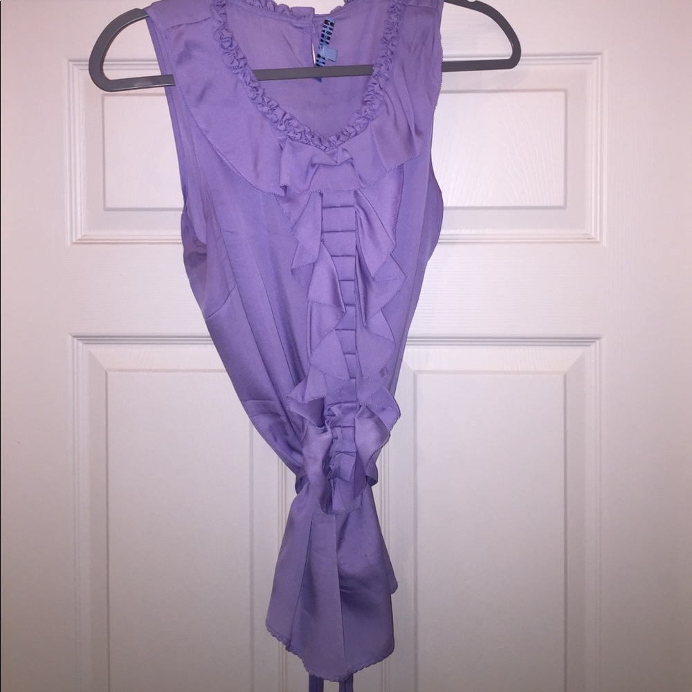 Antonio Melani Lilac Silk Tuxedo Top size S