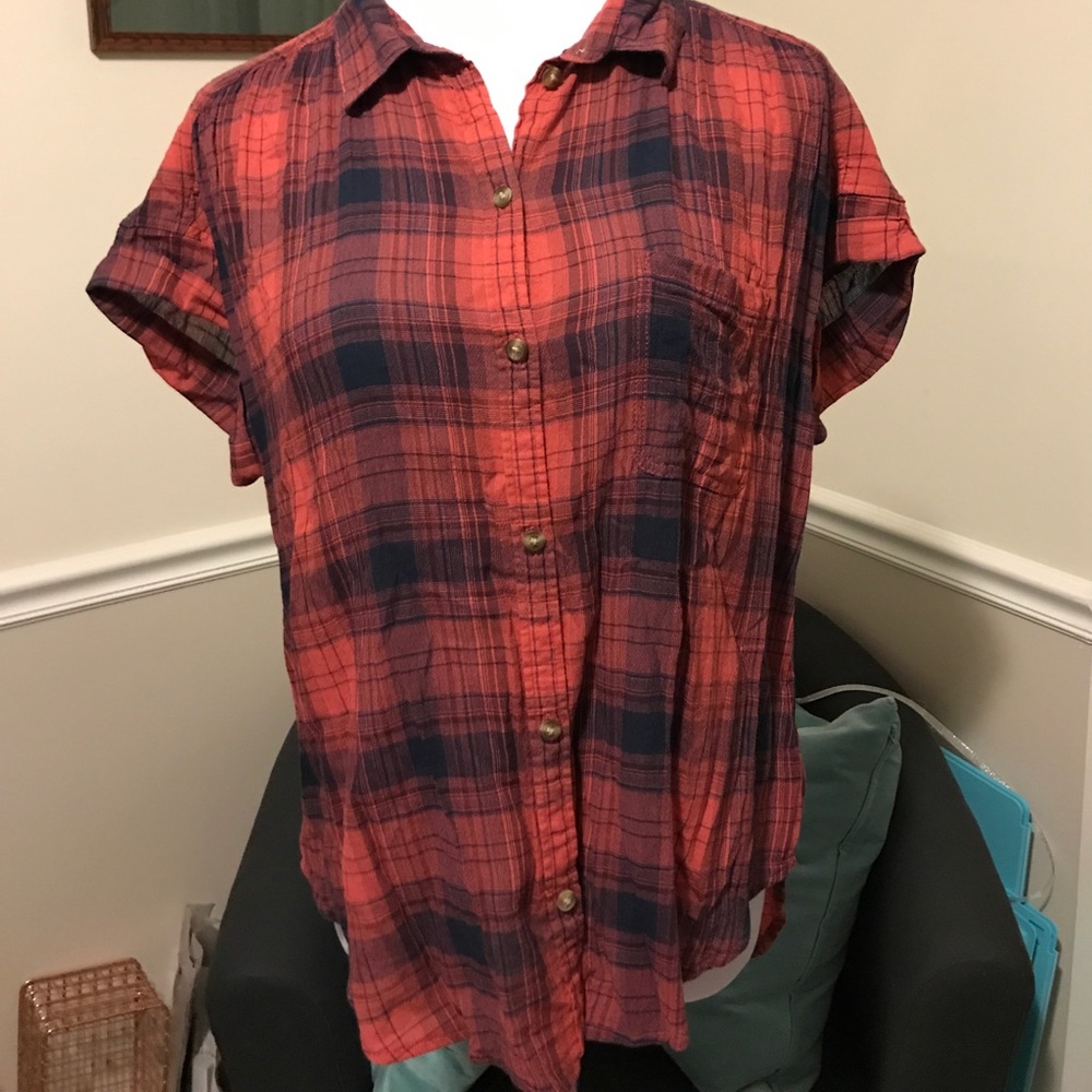 Plaid button up shirt