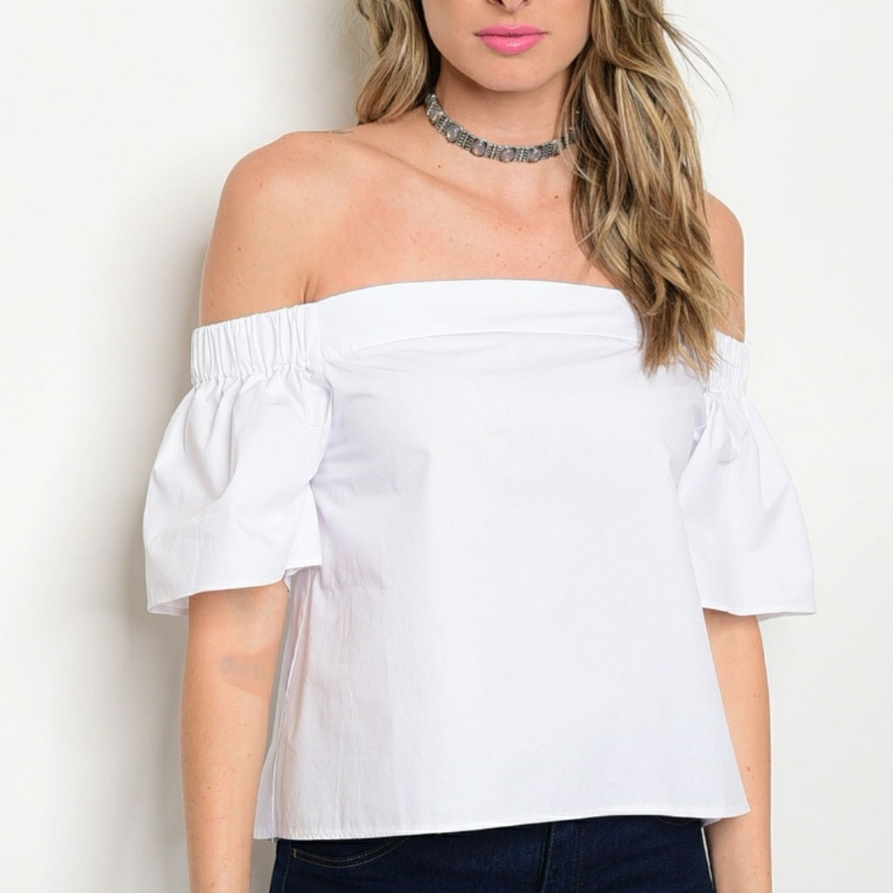 WHITE OFF SHOULDER TOP - Picture 3 of 4