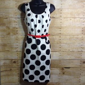 1 day sale!!*The Loft belted polka dot shift dress