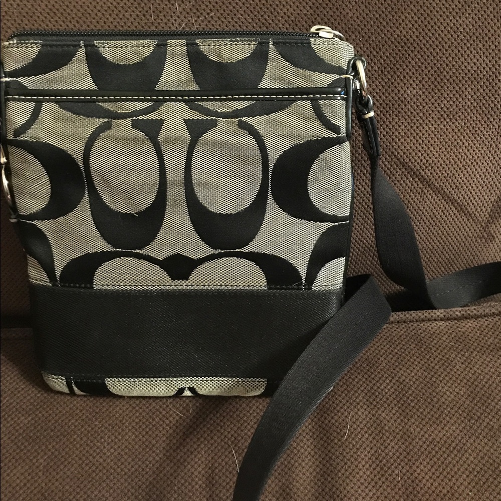 Black coach satchel purse