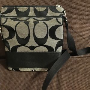 Black coach satchel purse