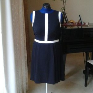 Ralph Lauren Black/White Sleeveless Dress