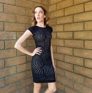 Black BeBe stretch knit dress