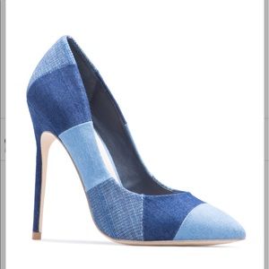 DENIM MULTI COLORED HIGH HEELS