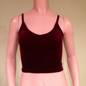 Brandy Melville Joanne Red Velvet Tank