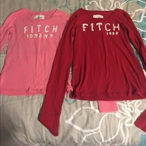 Set of 2 Abercrombie & Fitch long sleeve shirts