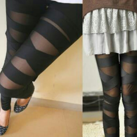 Black Tech Mesh Cut Out Moto Workout Leggings - Picture 3 of 6