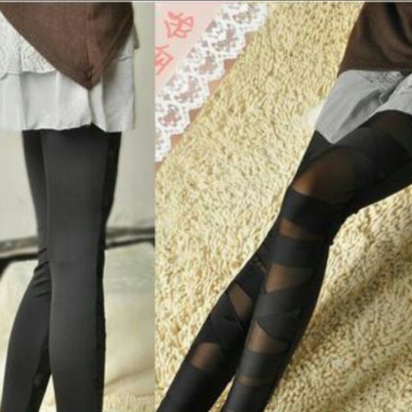 Black Tech Mesh Cut Out Moto Workout Leggings - Picture 4 of 6