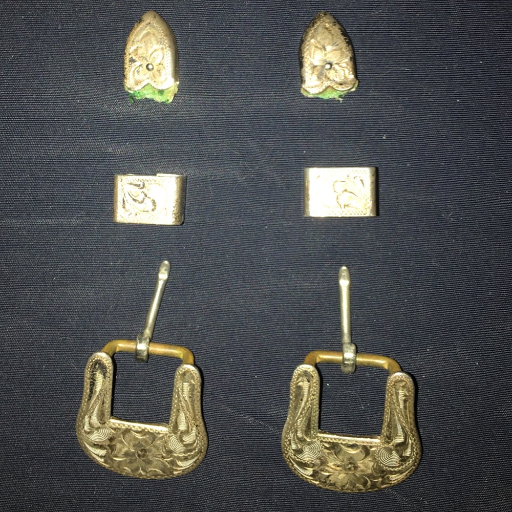 925 Vintage Sterling Silver Western Belt Buckles