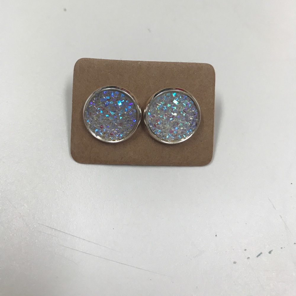 Diamond Druzy studs