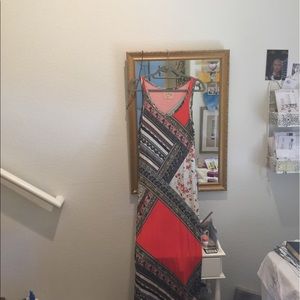 Lily Aldridge for Velvet Long print dress