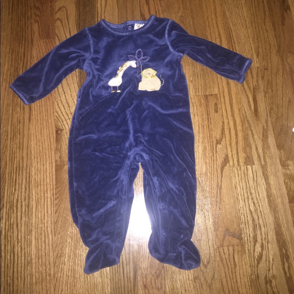 Navy embroidered boys PJs