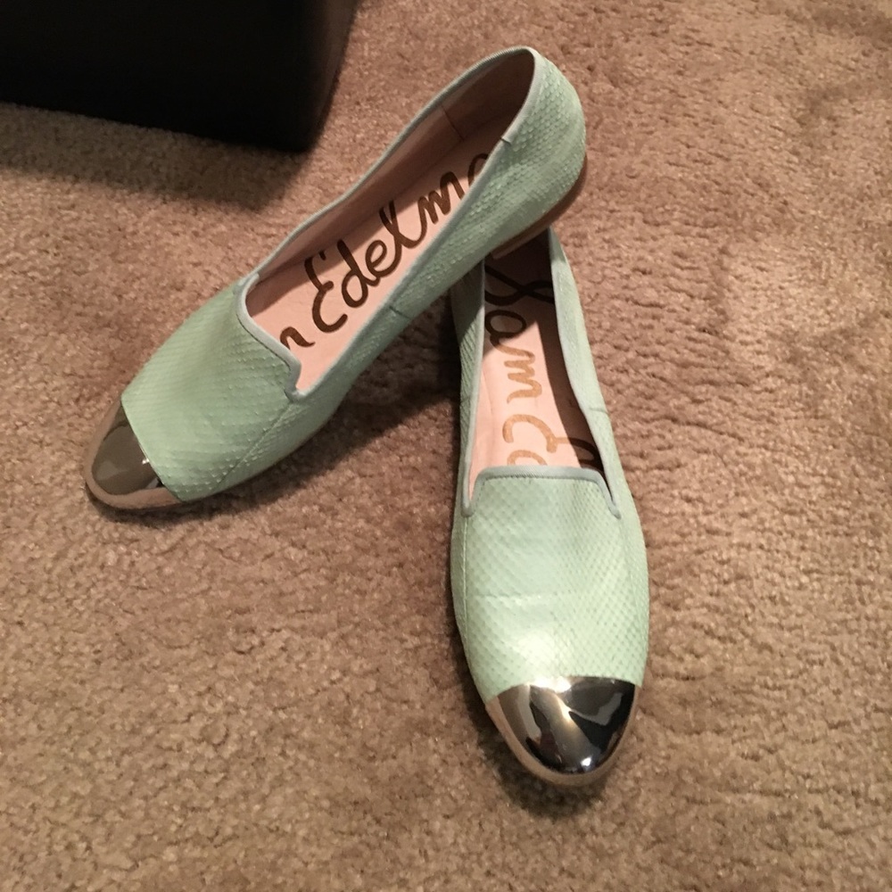 New Sam Edelman Aster mint green flats