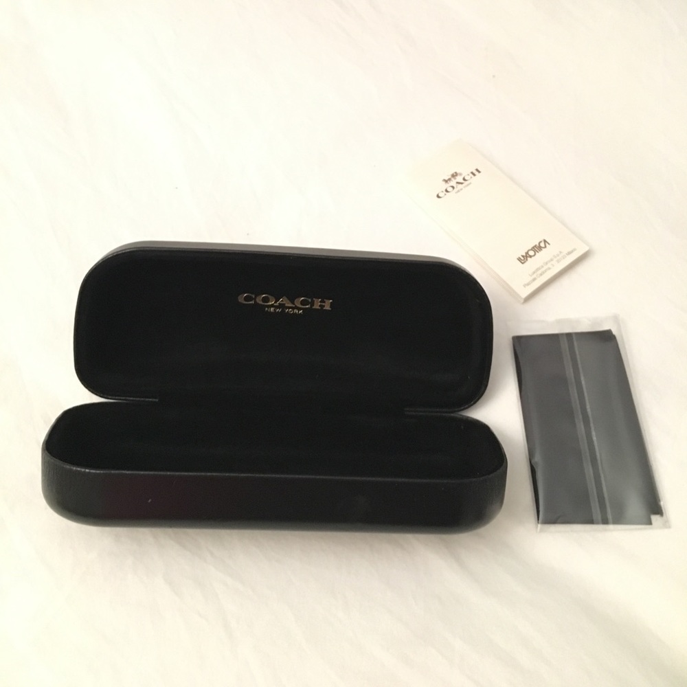 COACH sunglasses case with pamphlet and new cloth