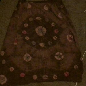 Tye dye wrap around skirt