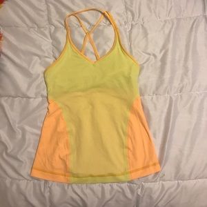 Lululemon two toned yellow tank