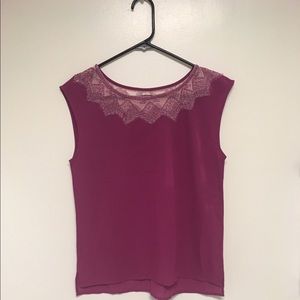 Beautiful Raspberry Shell with Neck Details