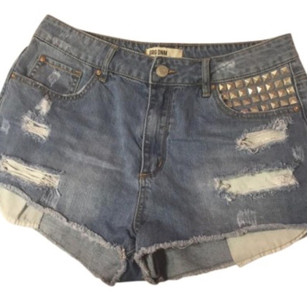 Denim short shorts