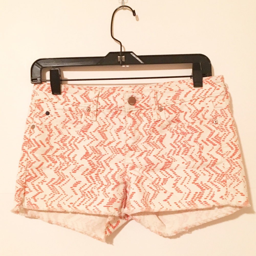 GAP Orange & White Summer Cutoff Shorts 🌞